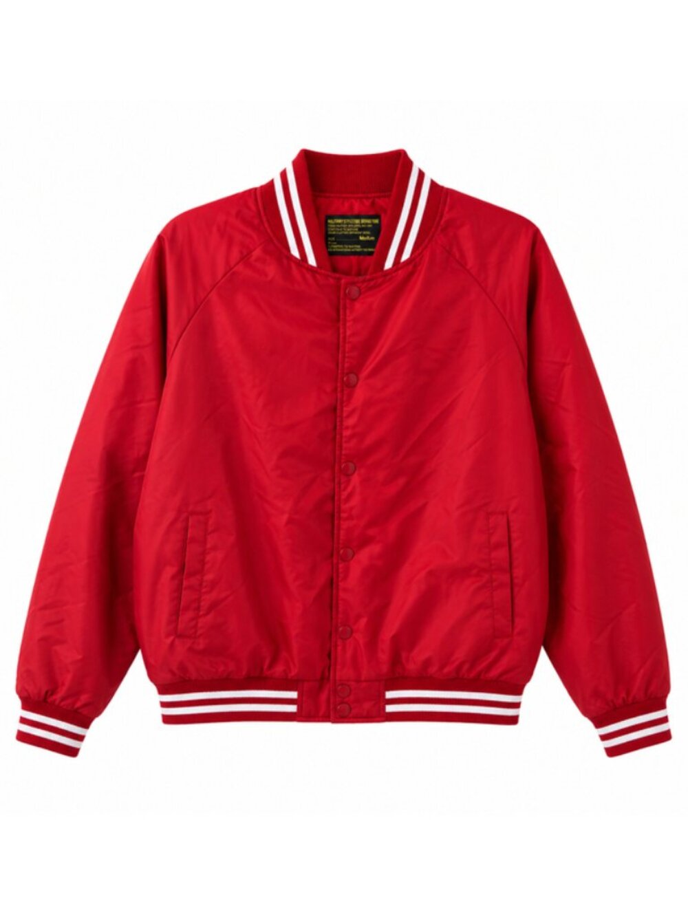 Red Varsity Baseball Jacket (Size M)